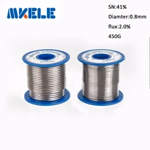 Припой Пайки проводов 41SN чистое олово 0.8 мм 450 г розин основные сольдер оловянно-свинцового розин ролл поток ведущий расплава ядро пайки олово Arame де solda паяльник припой с флюсом проволочный олово для пайки