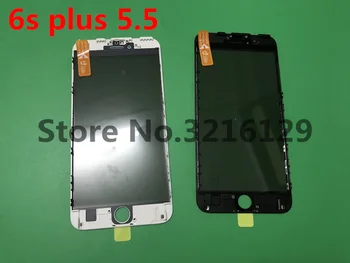 

50pcs Cold Press Replacement LCD Front Touch Screen Glass Outer Lens with frame OCA+Polarized film for iphone 6s plus 5.5inch
