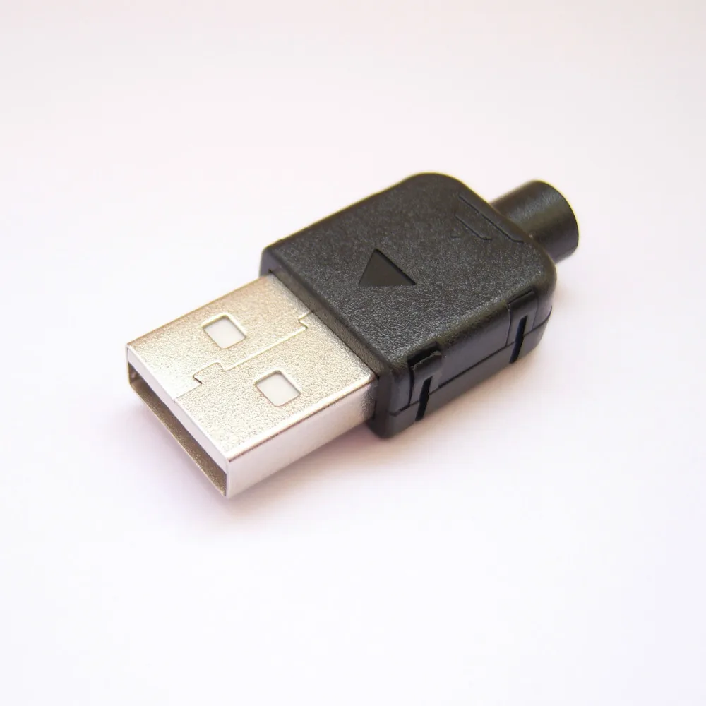 

50PCS USB Connector Male Type A 4 Pin Plug Socket with Small Plastic Cover U22 free shipping