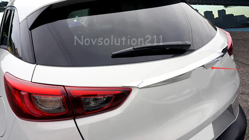 

Exterior Car Styling Rear Trunk Lid Cover Trim 1* For Mazda CX-3 CX3 2015 2016 2017 2018