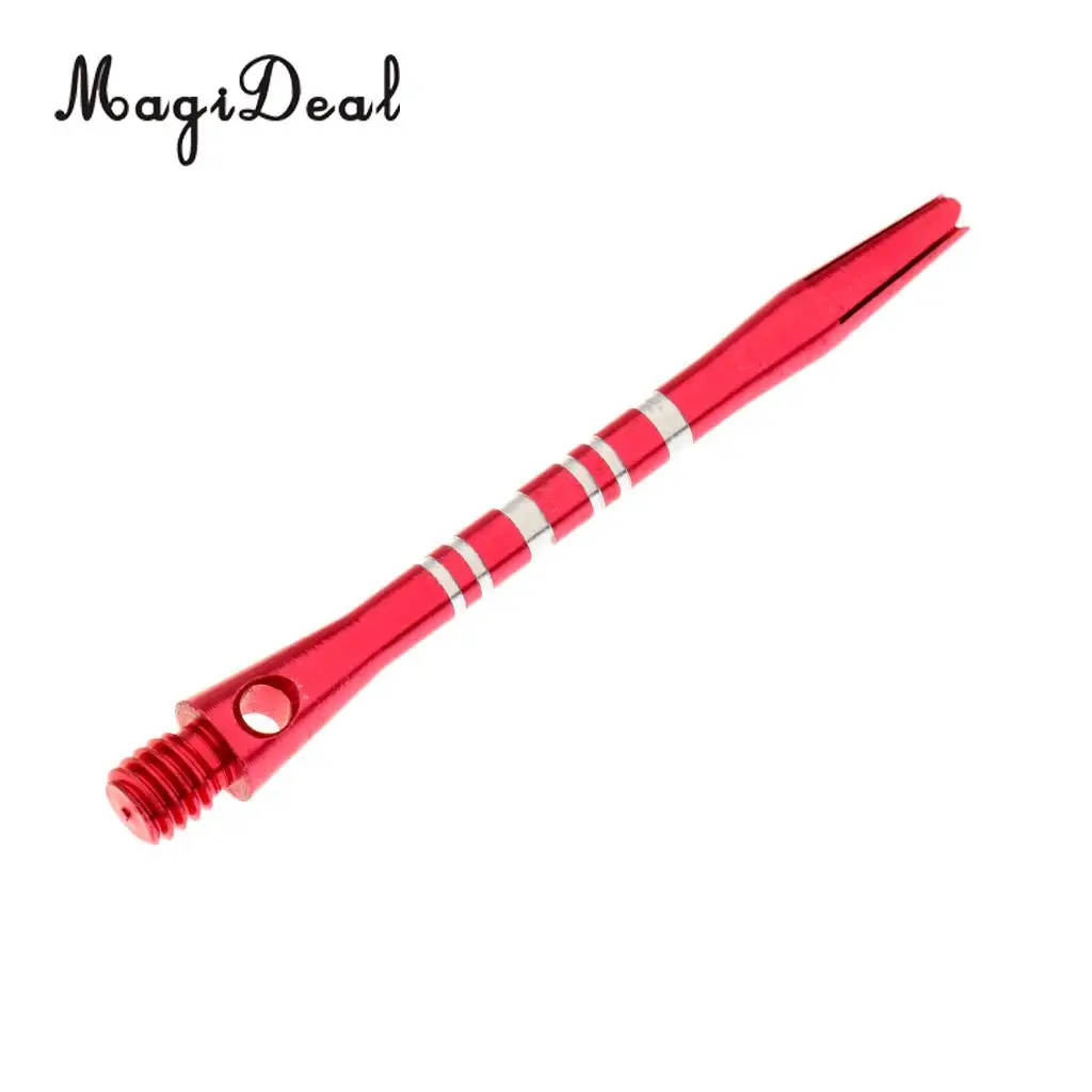 MagiDeal 10 Pieces Aluminium Alloy 52mm 2BA Re-Grooved Dart Shafts Stems Throwing -  Red
