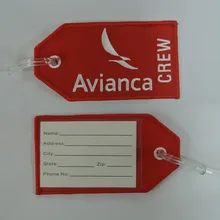 AVIANCA Airlines экипажа Вышивка Чемодан тег