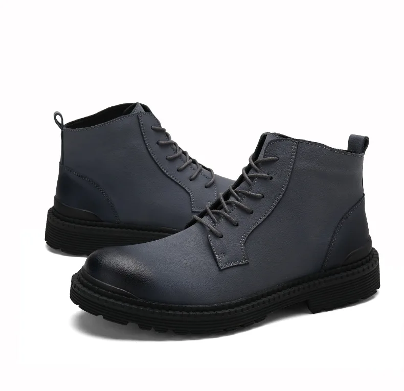 NPEZKGC/осенние мужские ботинки из натуральной кожи; высококачественные водонепроницаемые ботильоны для отдыха; винтажные мужские ботинки в байкерском стиле; botas hombre