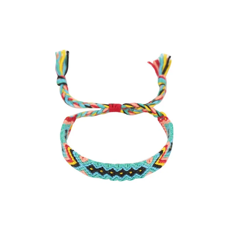 Браслеты Enthic с цветным канатом Vsco для девушек и женщин, ручная плетеная веревка, хит цвета, экзотический узор ветра, браслет, дамские ножные браслеты - Окраска металла: 0696