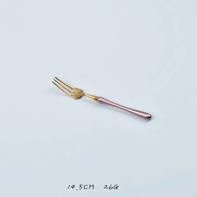 1 лот/2 шт Западный Королевский Розовый Золотой столовые приборы столовый нож S poon набор вилок 18/8 нержавеющая сталь комплект посуды для ресторана - Цвет: 2 fruit fork