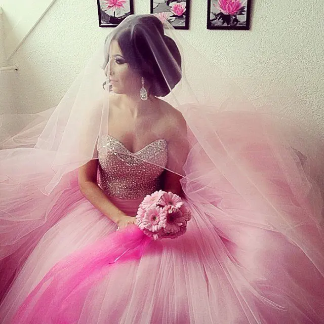 Женское свадебное платье It's yiiya розовое в романтическом стиле на лето 2021|pink wedding