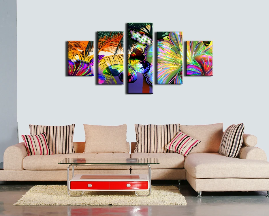 Pintura en lienzo para pared, de imágenes decoración del hogar, sala de estar, foto, 5 paneles, decoración de regalo, arte en lienzo grande, barato|picture prints|art pictureswall art picture - AliExpress