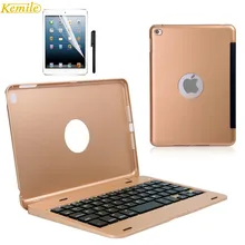 Kemile Беспроводная Bluetooth клавиатура для iPad Mini 4 полный корпус защитный портативный чехол для клавиатуры для iPad mini 4 с подставкой Smart