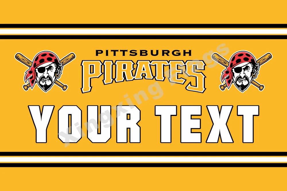Pittsburgh Pirates Custom ваш текстовый флаг 3ft X 5ft полиэстеровый командный баннер Летающий