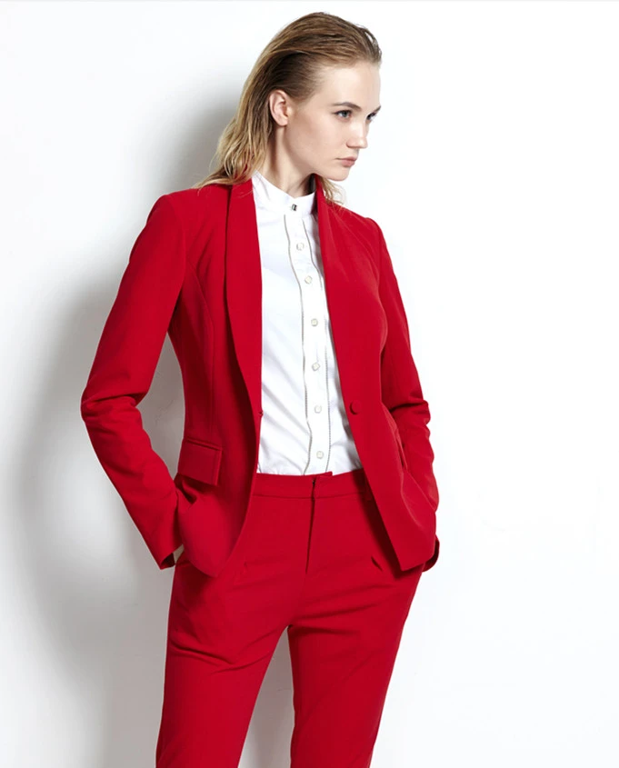 women's red suits sale