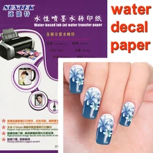 A4 струйный белый прозрачный водной горкой этикета Бумага(20 листов/серия) горка Плёнки Наклейки для ногтей Стекло Керамика