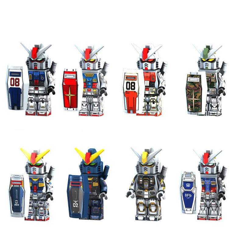 

8pcs/lot MOBILE SUIT GUNDAM Mini Figures Building Blocks Compatible With LegoINGlys Toys For Kids Action Figures Best Gifts ABS
