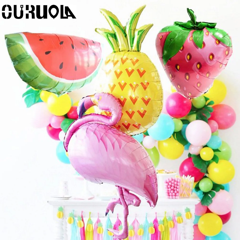 

Animal Balloons Pineapple Flamingo Bachelorette Party Foil Balloons Children's Party Tropical Party Balloon Decoration