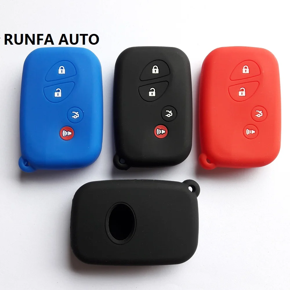 

RUNFA AUTO 4 Button Silicone Accessory For Lexus Smart Key IS250 ES350 GS350 LS460 GS Remote Key Fob Case Shell Cover Case