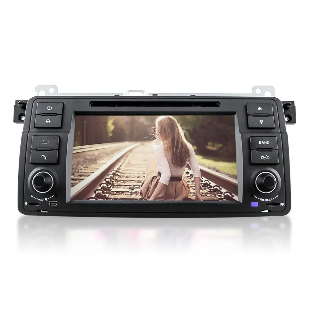 DU7062 Single Din Quad-Core Android 5.1 Car DVD Stereo Video Player GPS Navigation Automobile In-dash DVD for BMW E46 Car DVD