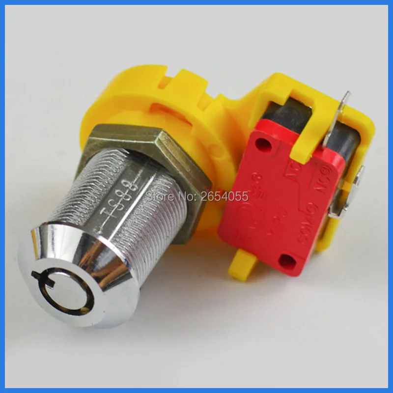 5 pcs 30mm hot selling round key 2 plugs micro switch lock electronic