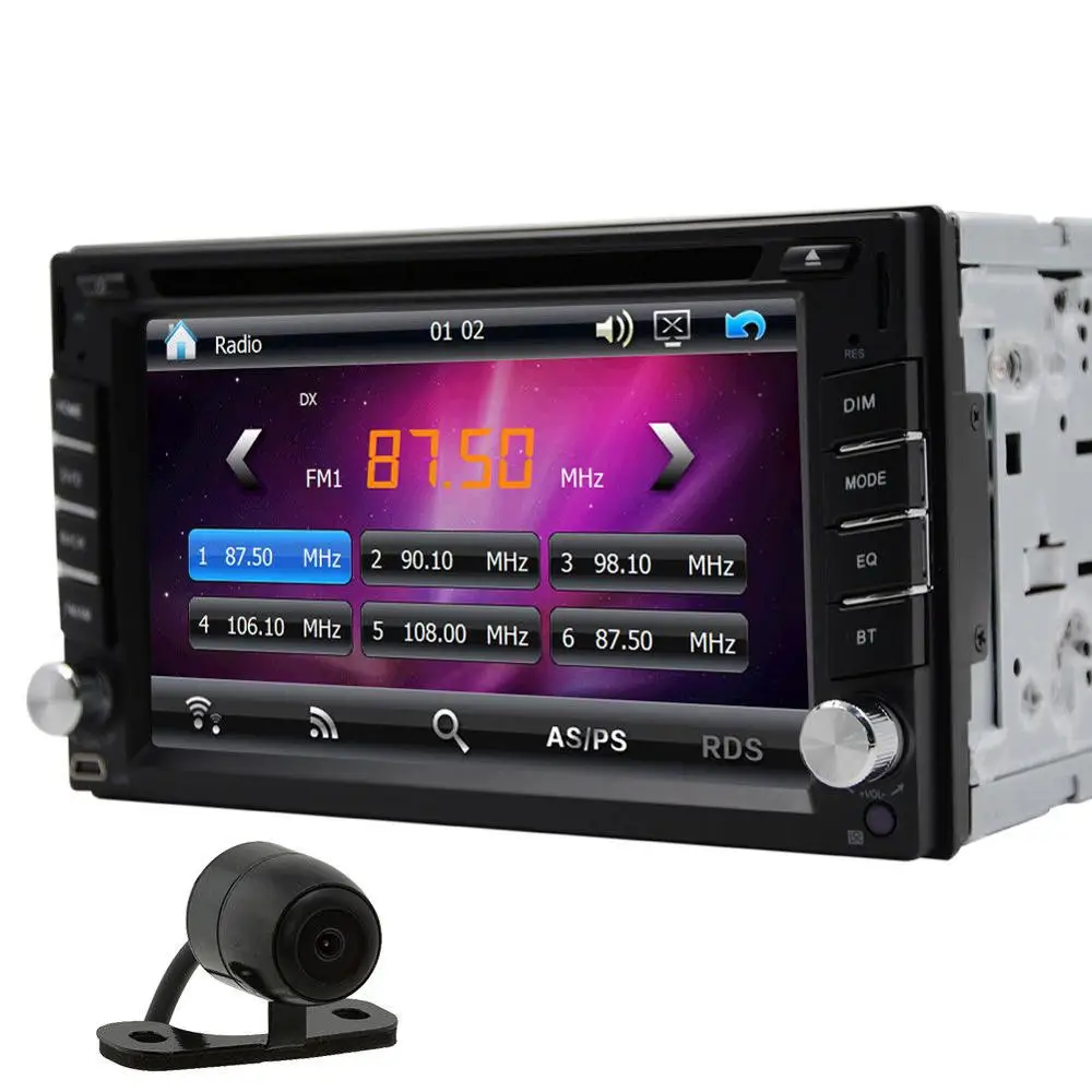 

Eincar 7 inch Double 2DIN Car DVD player GPS Navigation car styling Touch Screen In Dash Stereo Radio + 8GB Map card + Camera