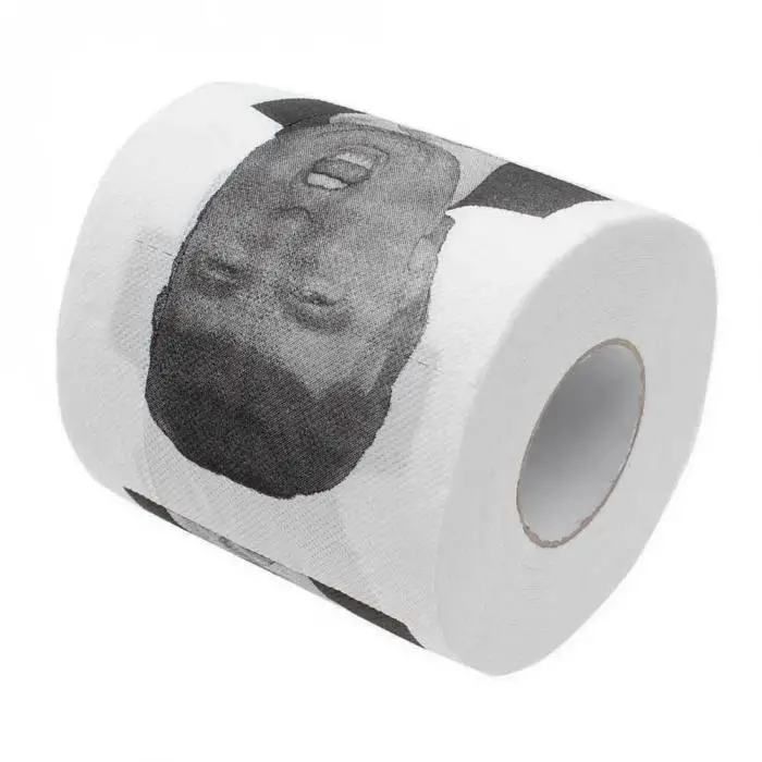 Economical 1/2/5Pcs Donald Trump Humour Toilet Paper Roll Funny Gag Gift for Bathroom ds99