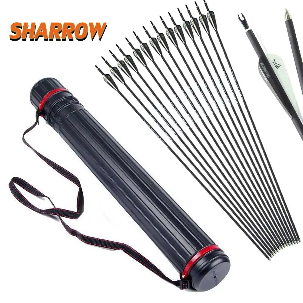 12pcs 30INCH New Spine 700 Carbon Arrow With Arrow Quiver Replaceable