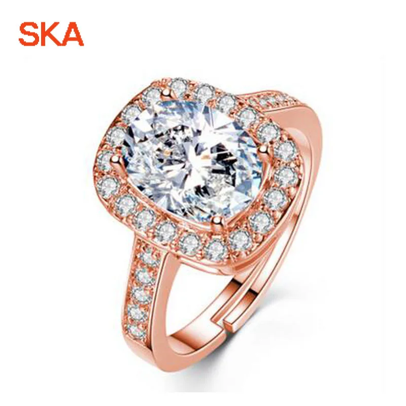 SKA обручальное кольцо кольца для Для женщин костюм Bague ювелирное изделие розовое