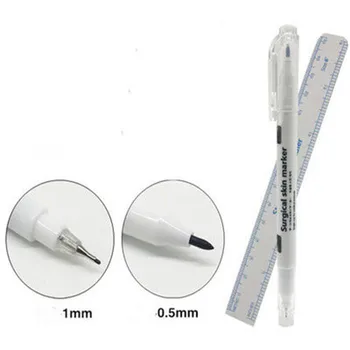 

1 Set Sterilized Tattoo Marker Pen Surgical Skin Microblading Positioning Tool with Measuring Ruler Permanent Makeup Accessories