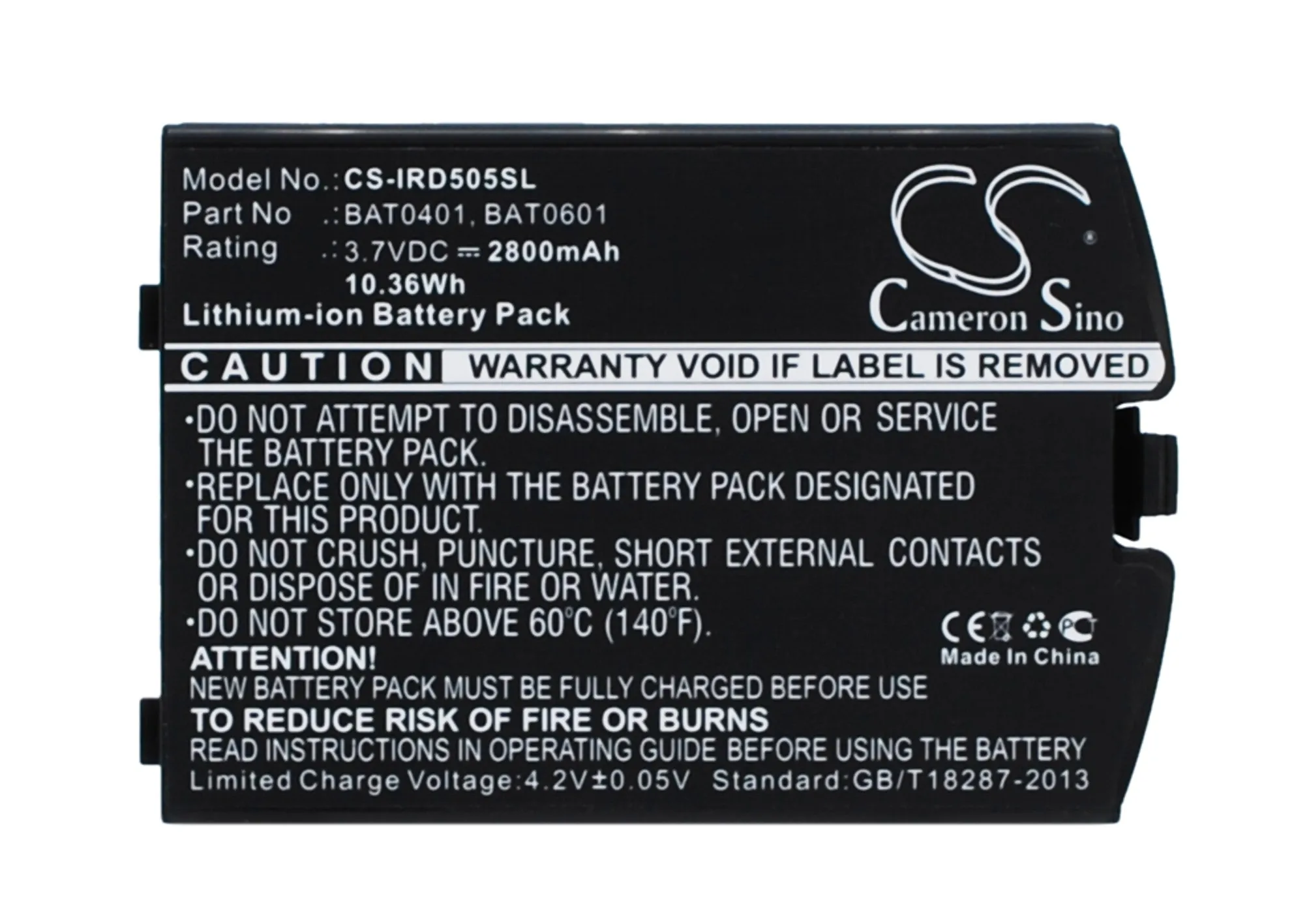 

Cameron Sino 2800mAh Battery For Iridium 9505A,BAT0401 BAT0601 BAT0602