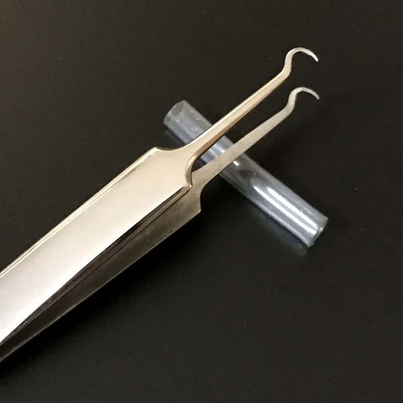 

Blackhead Blemish Remover Eyelash Extension Nipper Tweezer Removal Acne Blackhead Curved Anti Acid Steel Tweezers Nail Tool HB88