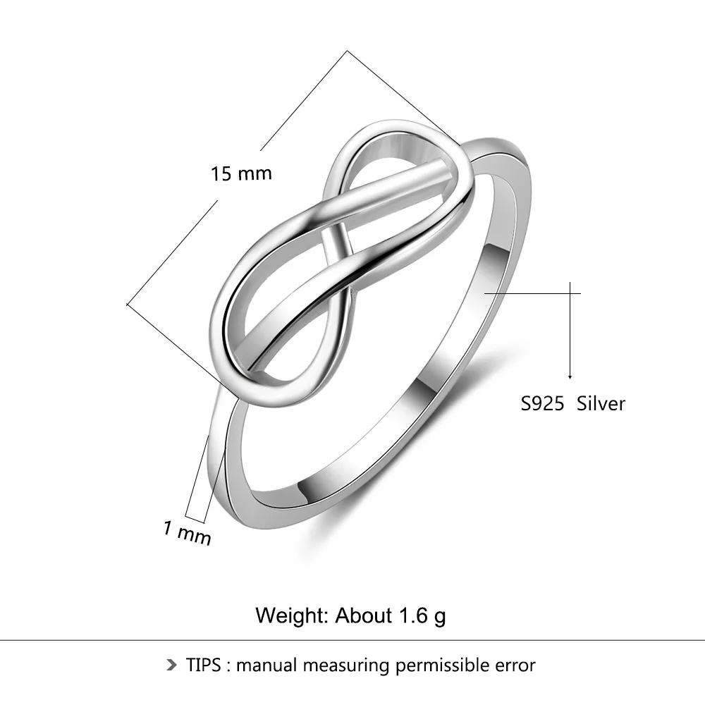 Kalapure 925 Sterling Silver Forever Love Infinity Symbol Ring Kalapure 925 Sterling Silver Forever Love Infinity Symbol Ring Wedding Band For Women Best Friend Gift Hope Friendship In Engagement Rings From