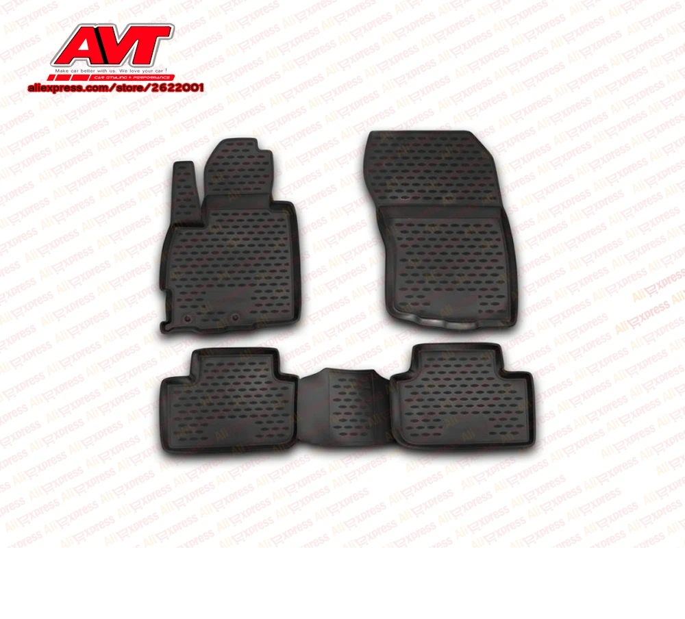 Коврики для Mitsubishi Asx 2010 4 шт. резиновые коврики Нескользящие аксессуары салона