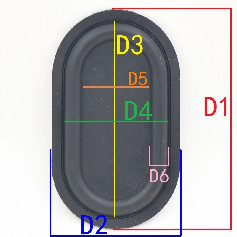 HIFIDIY LIVE Bass динамик пластина пассивный радиатор вспомогательный бас резиновая вибрационная пластина овальная 2040~ 5090(20~ 50) мм x(40~ 90) мм