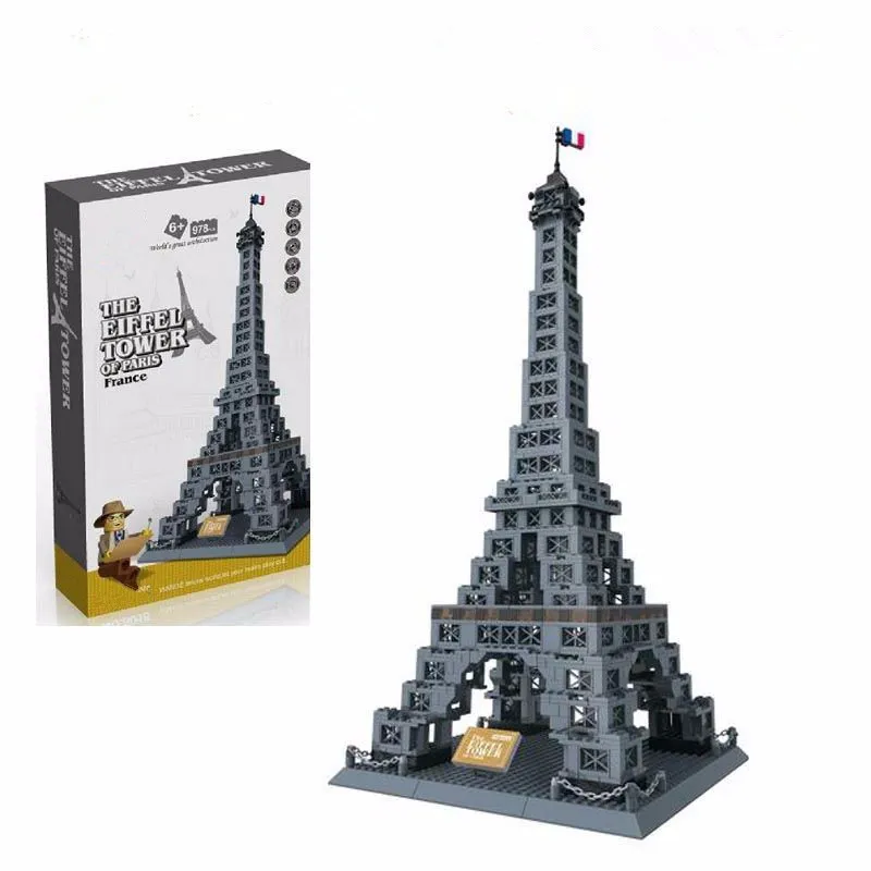 

Wange Architecture The Eiffel Tower Figure Blocks Educational Construction Building Brick Toys For Children Compatible Legoe