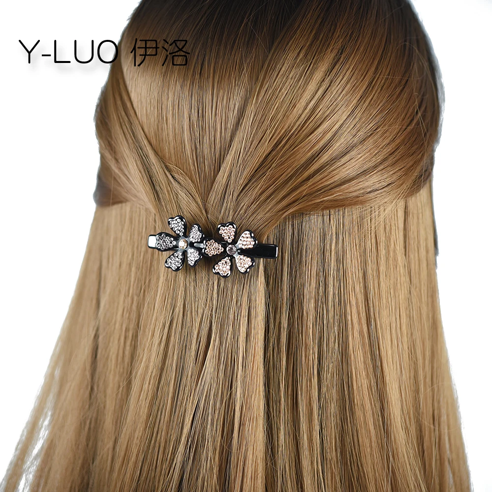 

Women head wear fashion flower hair clip cute vintage hair barrettes rhinestone hair accessories for women