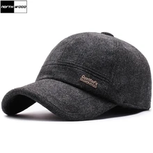 [NORTHWOOD] Высококачественная зимняя мужская бейсболка с ушками Gorra Hombre Snapback шапка теплая Утепленная зимняя шапка