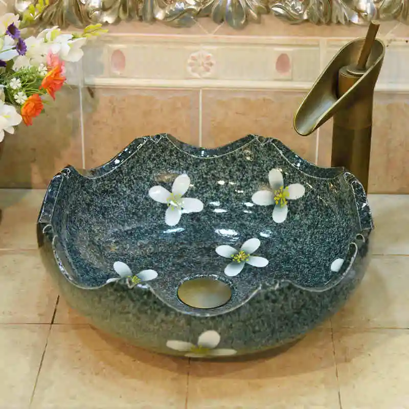 

European porcelain art wash basin American ceramic wash basin bathroom sinks