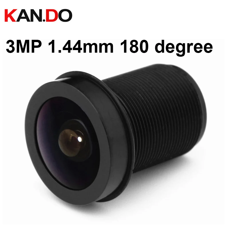 

3MP 1.44mm 180 degrees lens 1/3" Panoramic CCTV lens Fisheye F2.0 for Security IP Camera lens 1.44mm lens