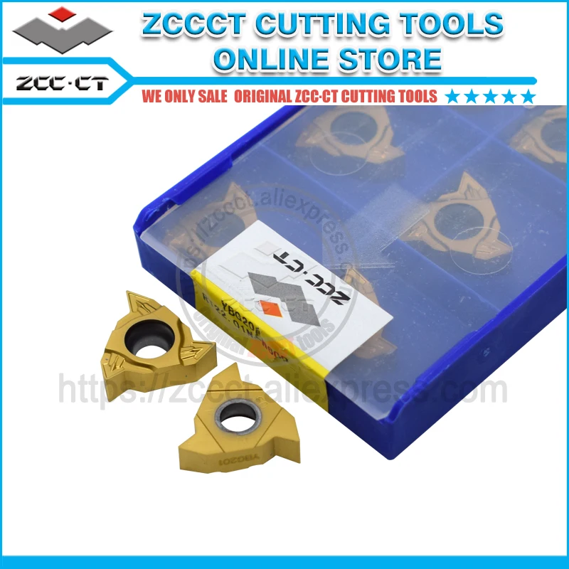 

ZCC turning tool RT22.01N-N60P YBG201 zccct carbide threading insert 22ir-n60p for internal thead cutter