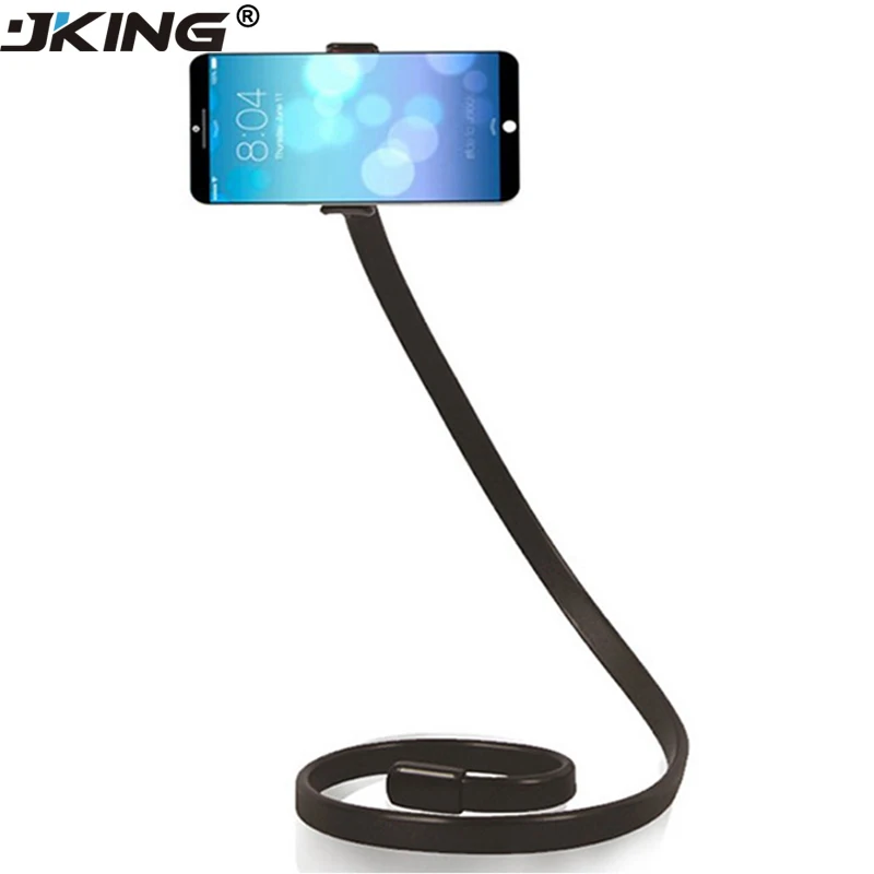 

JKING Flexible Long Arms Cell Phone Clip Holder Snake-like Car Desktop Bed Neck Selfie Clamp Mount for Iphone 8/Plus/X