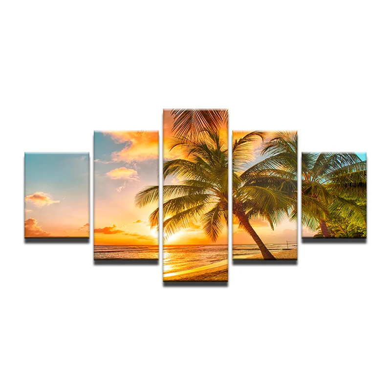 Beach Painting Picture Triple Paintings For Living Room Bedroom Sea
