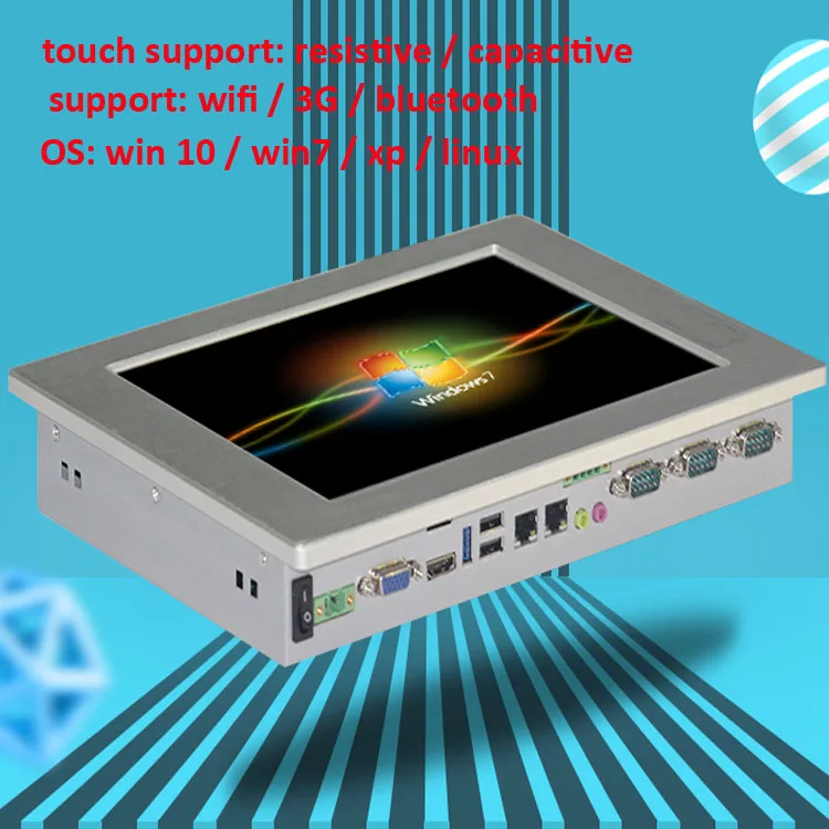 Мини ПК 8 4 &quotПромышленная сенсорная панель Гб ram 64 SSD с Intel Celeron J1900 четырехъядерный