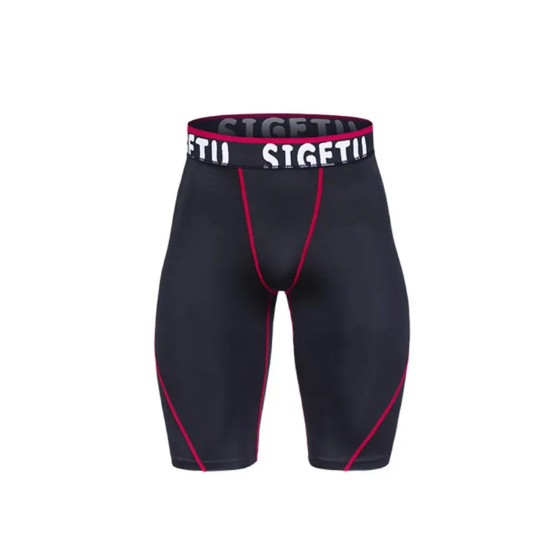 

Men's Reflective Running Shorts Tights Quick Dry Compression Gym Fitness Training Sports Leggings 3/4 Length