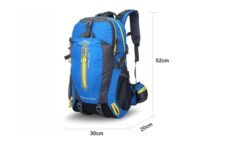 Mochilas à Prova Bolsa de Montanhismo ao ar Livre Mochila Viagem Escalada Dwaterproof Água Náilon Acampamento Caminhadas 40l 3 Esporte e Lazer