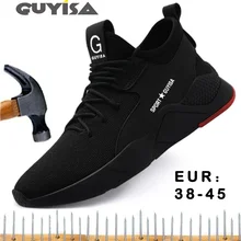 Для мужчин дышащие легкие модные сетчатые рабочая обувь Сталь носком Кепки Повседневная защитная обувь уличный спортивный защитный обувь