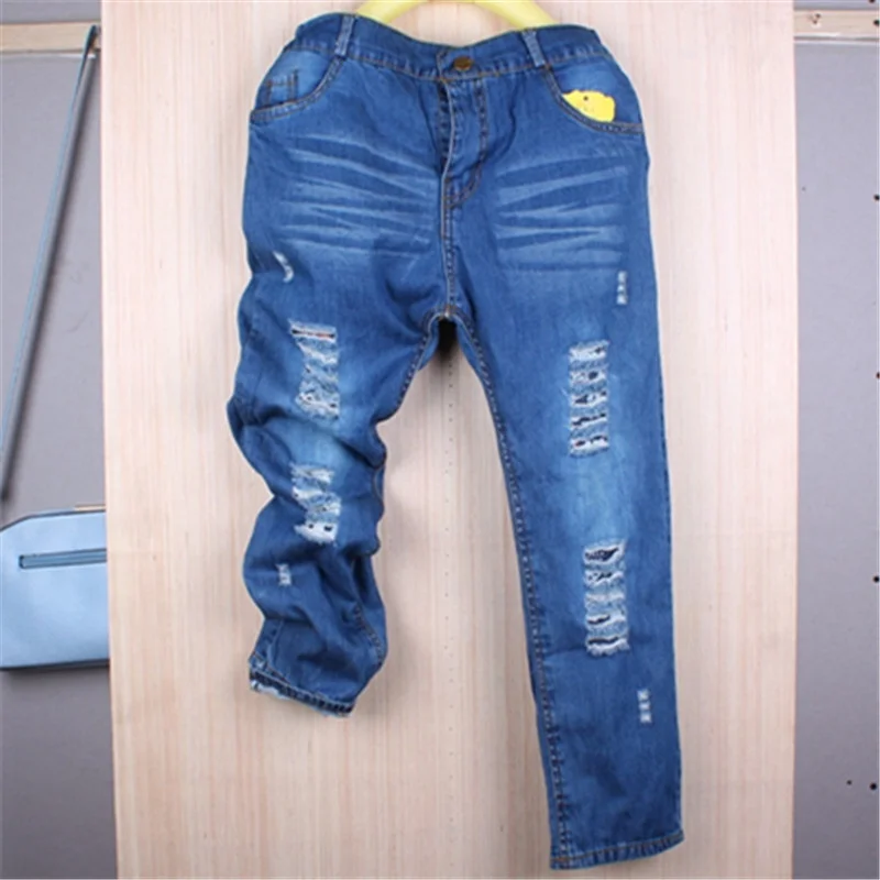 

2019 kid boy girl baby toddler jeans casual fashion new trend jeans