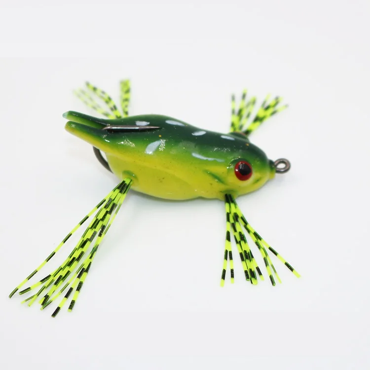 7g Fishing Lures Treble Hooks Topwater Ray Frog Minnow Bait Crankbait Wobblers 3D Eyes Fishing Tackle