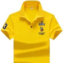 Yihuahoo marca polo camisa masculina de alta qualidade poliéster manga curta camisa verão marca jerseys polo hombre tamanho M-4XL JCP-733(China)