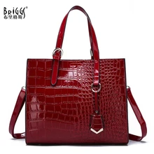 BRIGGS, Ретро стиль, Аллигатор, женские сумки, дизайнерская сумка с верхней ручкой, качественная кожа, женские сумки на плечо, женские сумки-мессенджеры, сумка