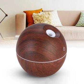 

Led Colorful Usb Intelligent Induction Wood Grain Humidifier Ultrasonic Air Aroma Essential Oil Diffuser for Office Home