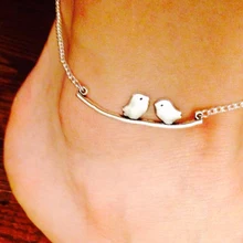 Bohemian Love birds anklet for women silver anklet For Women cheap anklets Exquisite gift JK124