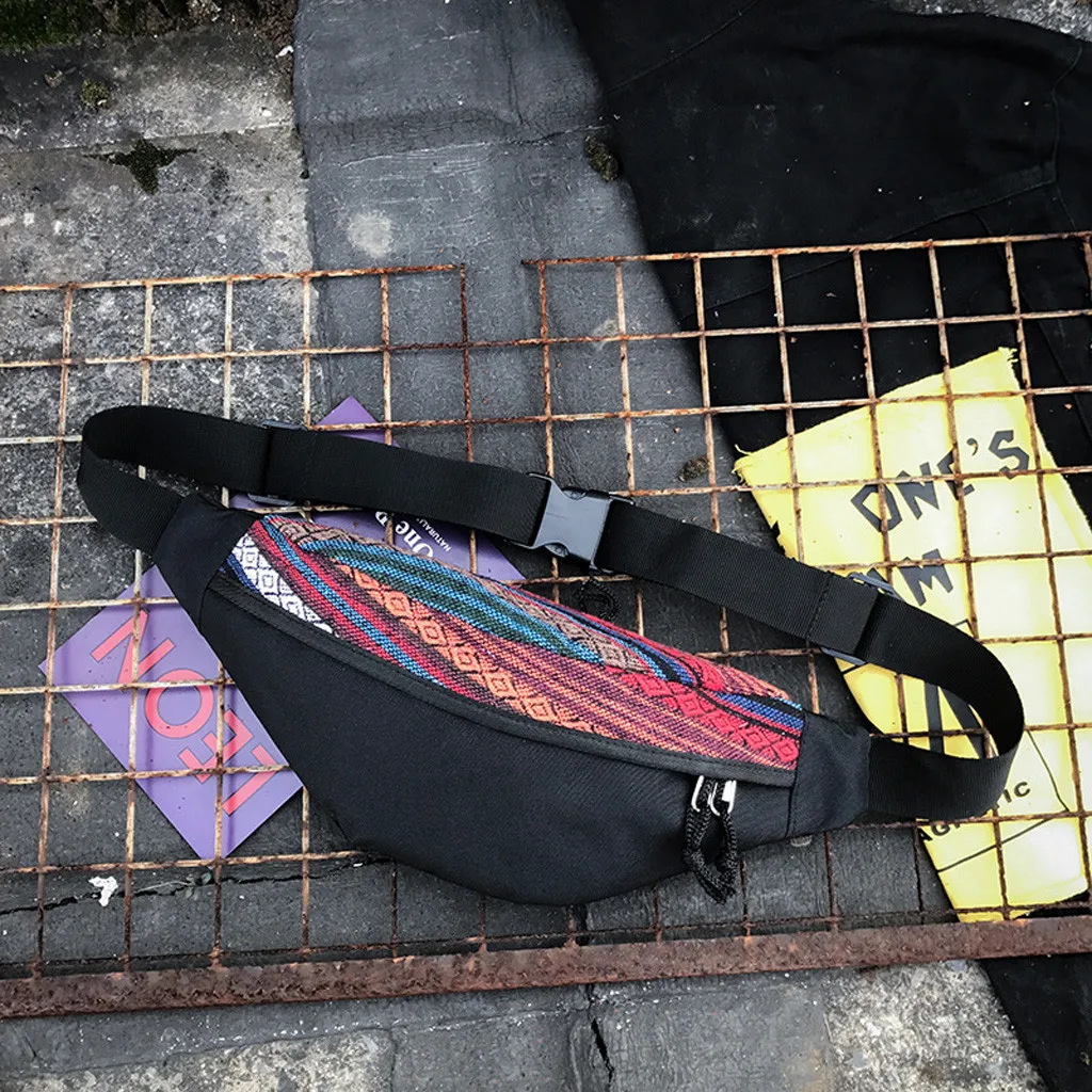 Женская Лоскутная модная нейлоновая спортивная сумка с карманами на талии, одиночная молния, сумка на плечо, крутая сумка, отличный