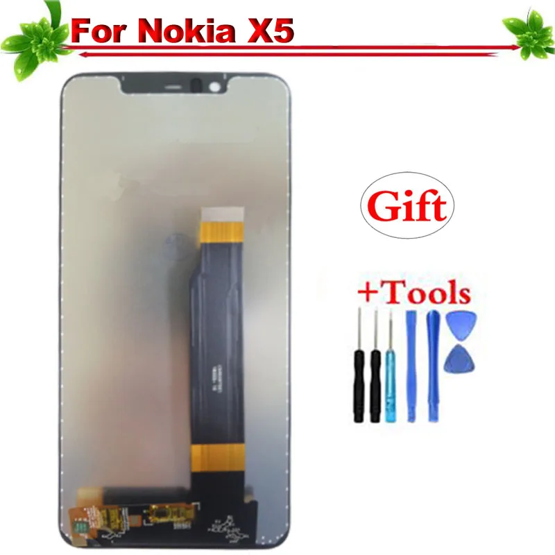 

for Nokia X5 2018 TA-1099 TA-1109 LCD Display Touch Screen Digitizer Full Assembly for Nokia X5 2018 LCD Display Replacement